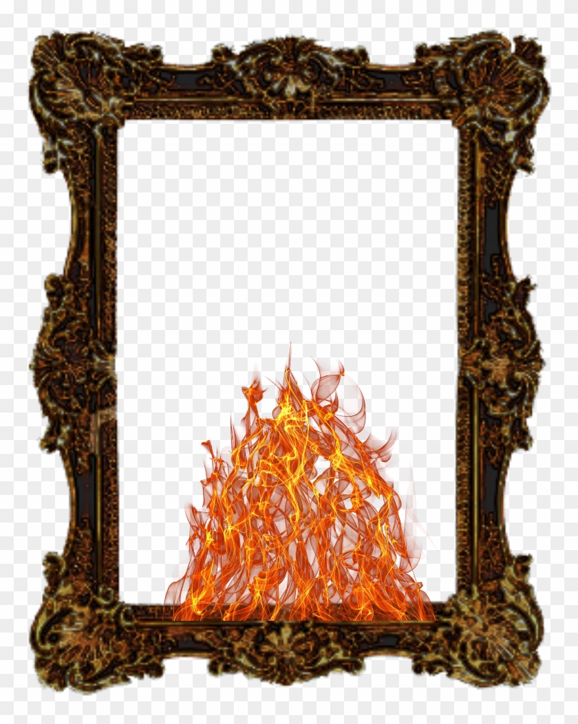 Mq Fire Flames Frame Frames Border Borders - Flame Clipart