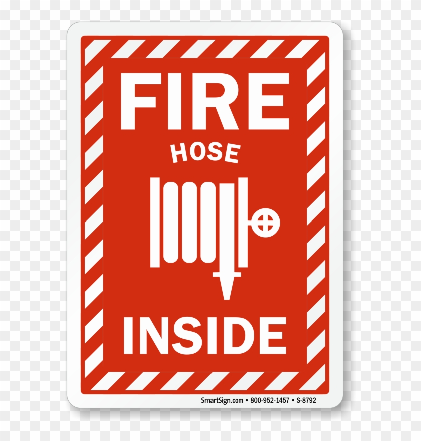Fire Hose Sign - Fire Hose Inside Sign Clipart #35347