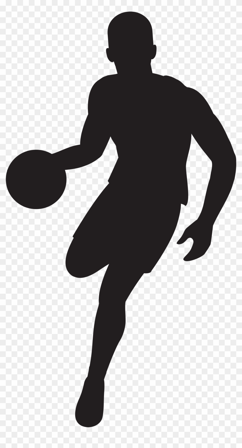 Basketball Player Silhouette Clip Art Image - Basketball Player Silhouette Png Transparent Png #35525