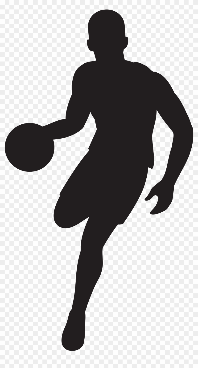 Basketball Player Silhouette Clip Art Image - Basketball Player Silhouette Png Transparent Png