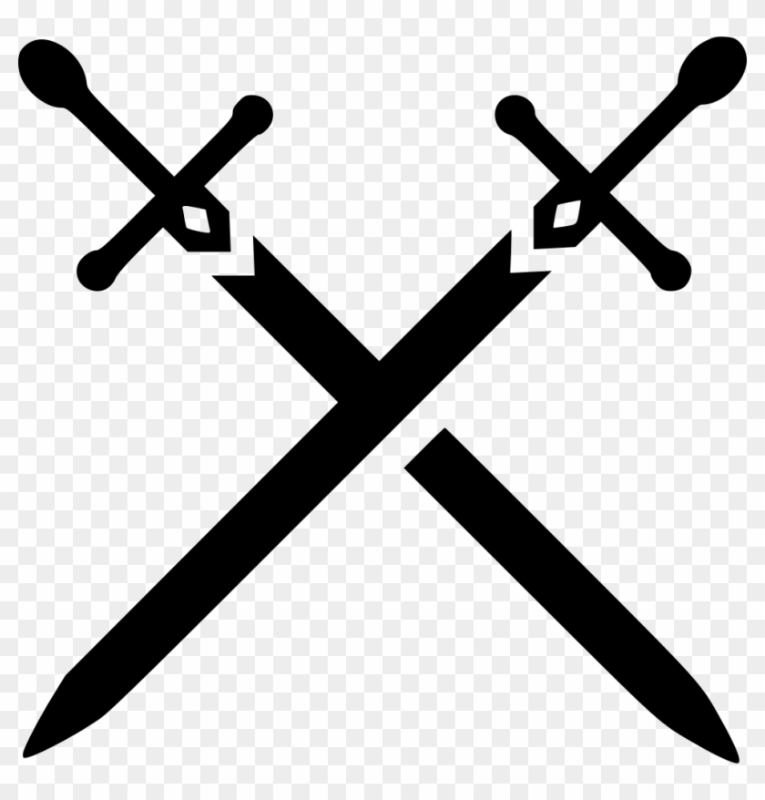 Png File - Swords Black And White Png Clipart #35696