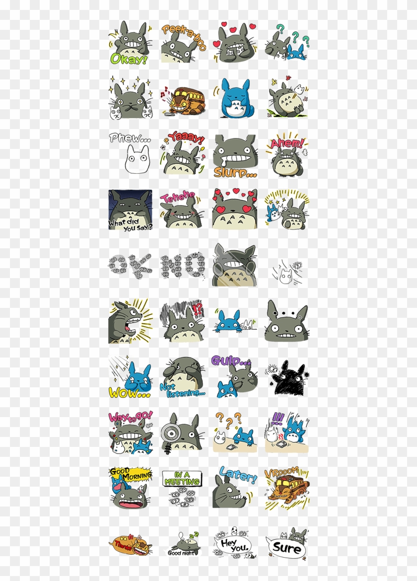 My Neighbor Totoro - Studio Ghibli Line Stickers Clipart