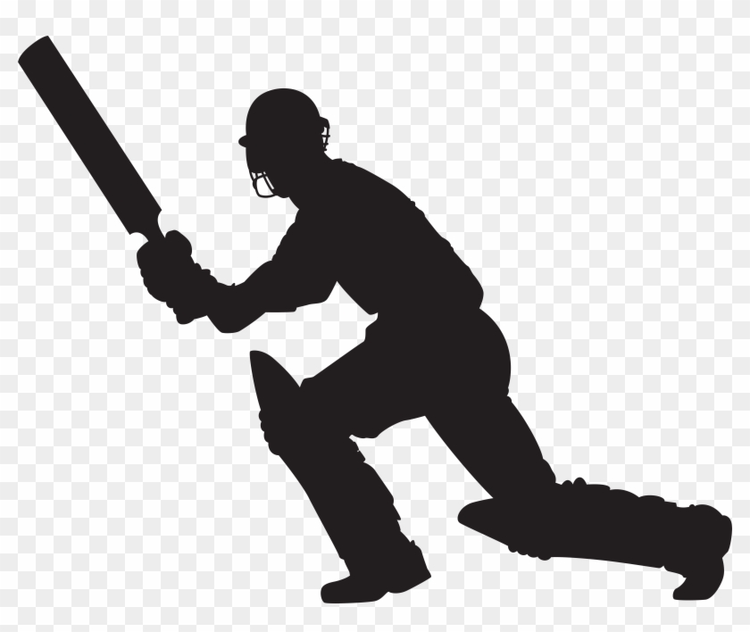 Cricket Player Silhouette Png Clip Art Image Transparent Png