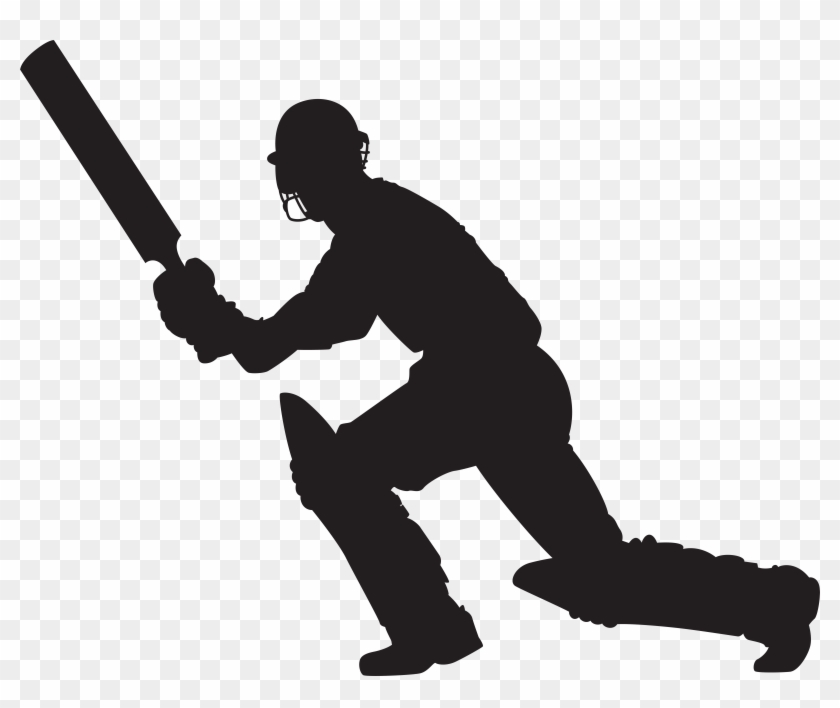 Cricket Player Silhouette Png Clip Art Image Transparent Png #36227