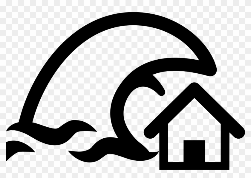 Tsunami Insurance Symbol Of A Home And A Big Ocean - Transparent Tsunami Logo Clipart