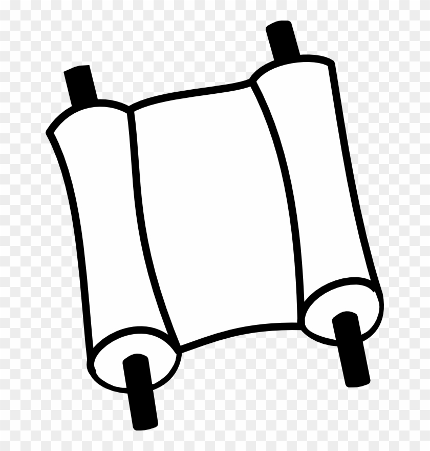 Jpg Stock Drawn Scroll Scripture Free Clipart On Dumielauxepices - Torah Clipart Black And White - Png Download