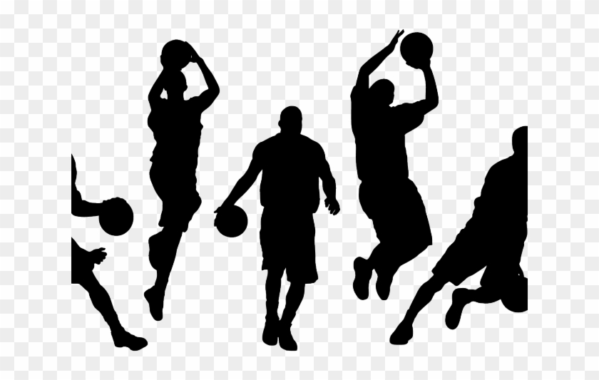 Basketball Team Clipart Silhouette Vector - Adult Basketball League Registration Form - Png Download #36352