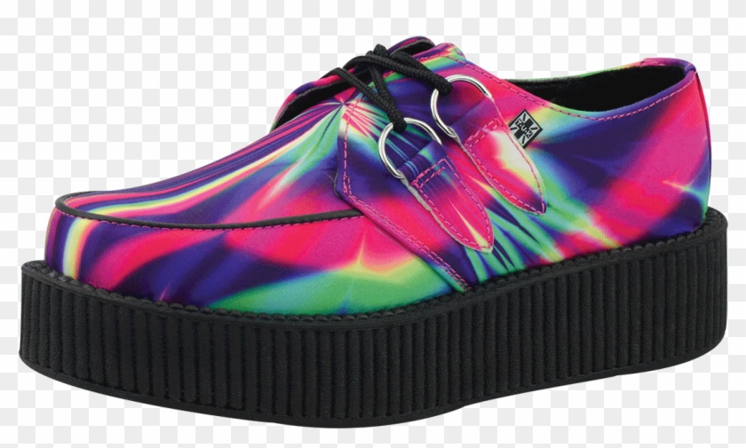 Psychedelic Rainbow Viva Mondo Creeper - Outdoor Shoe Clipart