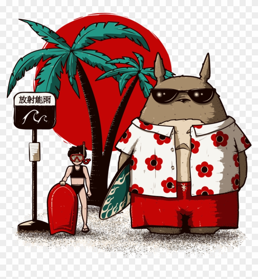 Totoro At The Beach Clipart #36737