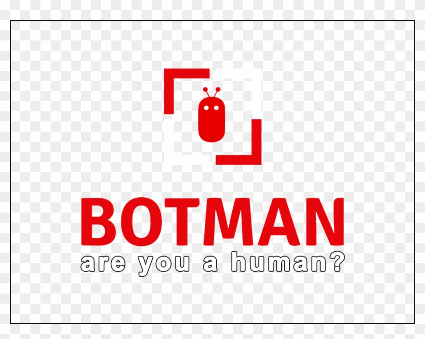 Botman V2 Red & White Border - Emblem Clipart #36865
