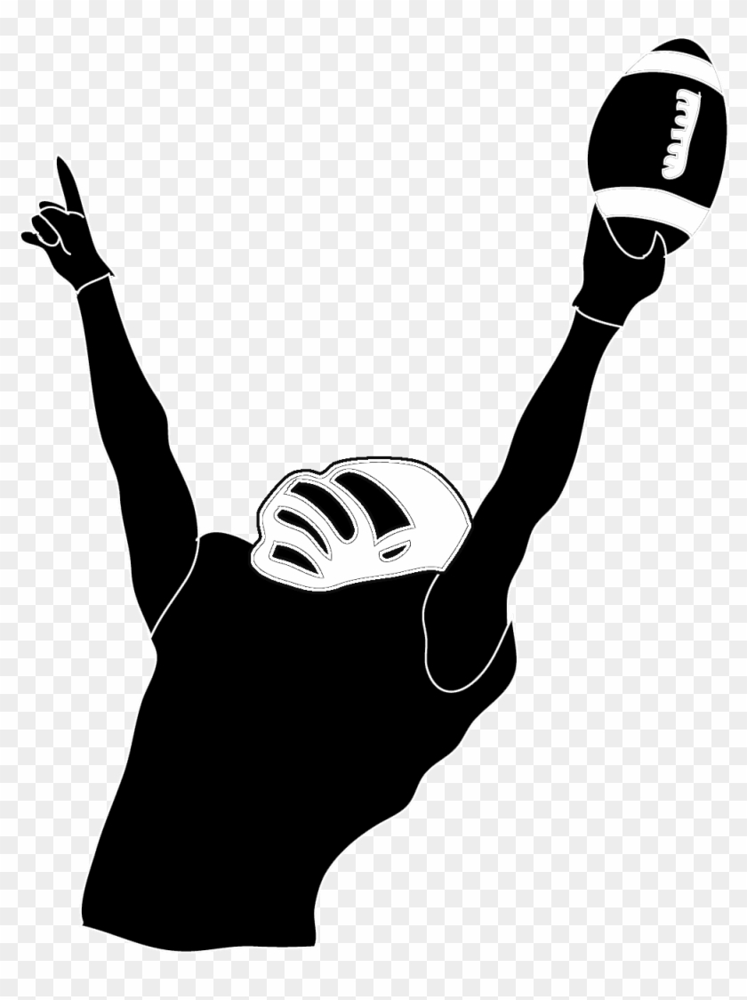 Victory Football Player - Football Player Silhouette Png Clipart