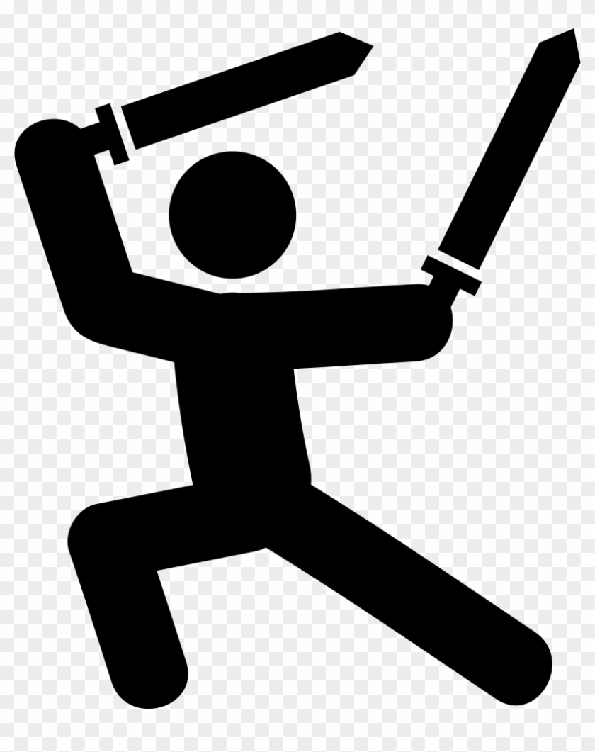 Png File Svg - Man With Sword Icon Clipart