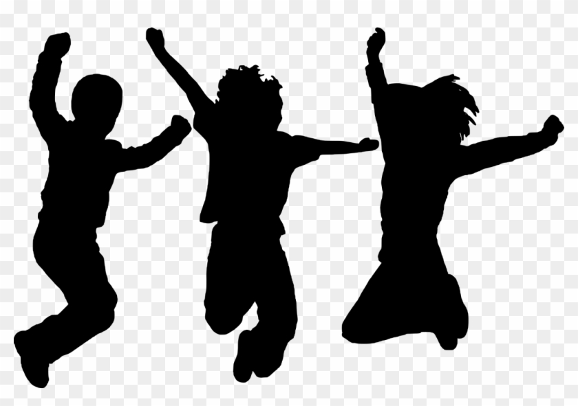 Kids Silhouette - Kids Dance Silhouette Clipart #37164