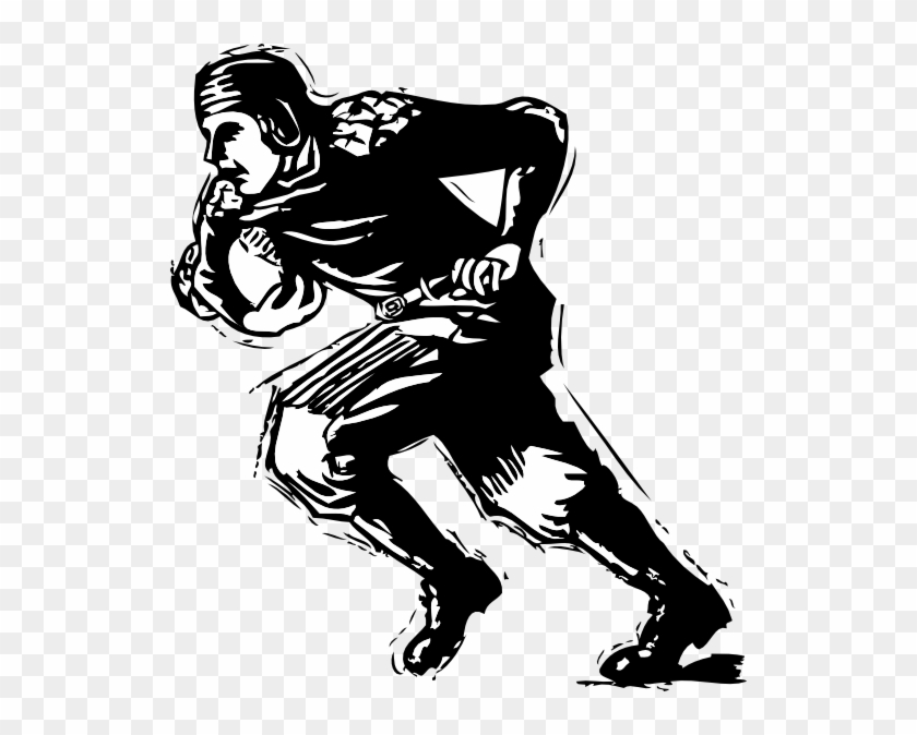 Old Time Football Player Clip Art Free Vector - Old Football Player Clipart - Png Download