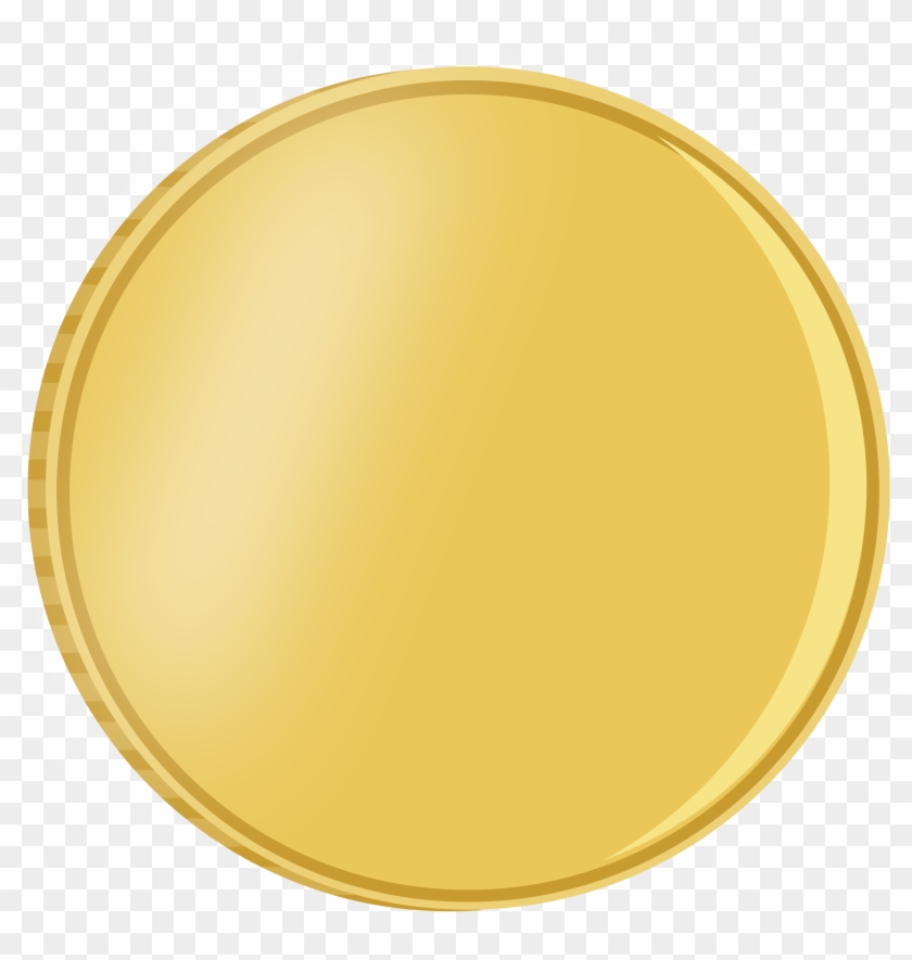 Blank Gold Coin Png - Gold Coin Vector Png Clipart #37699