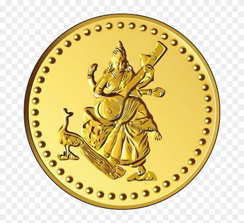 Lakshmi Gold Coin Png Picture - Indian Gold Coin Png Clipart #37801