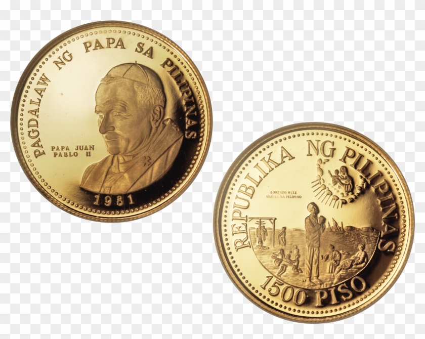 Php1500 Pope John Paul Ii Gold Coin - Coin Clipart #37826