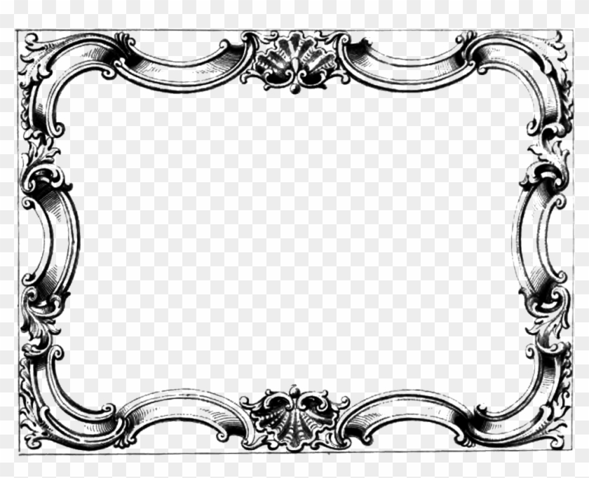 Vintage Rectangle Frame With Border - Frame Border Clip Art - Png Download