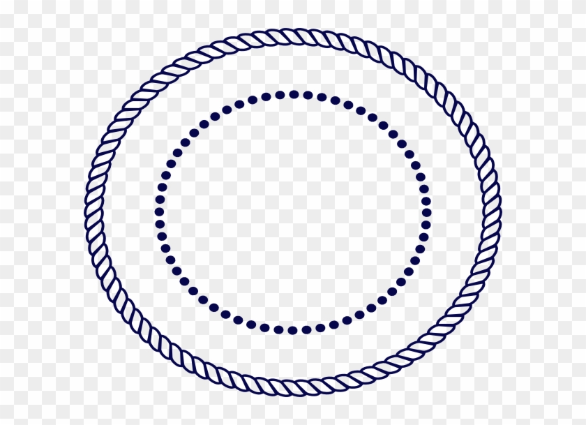 Round Blue Circle Clip Art Clipart - Vector Rope Circle Border - Png Download