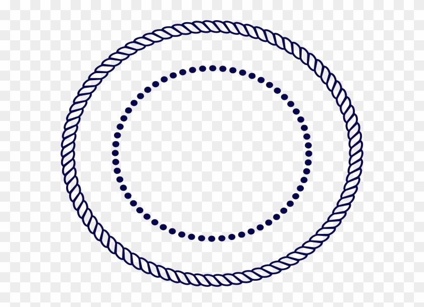 Round Blue Circle Clip Art Clipart - Vector Rope Circle Border - Png Download