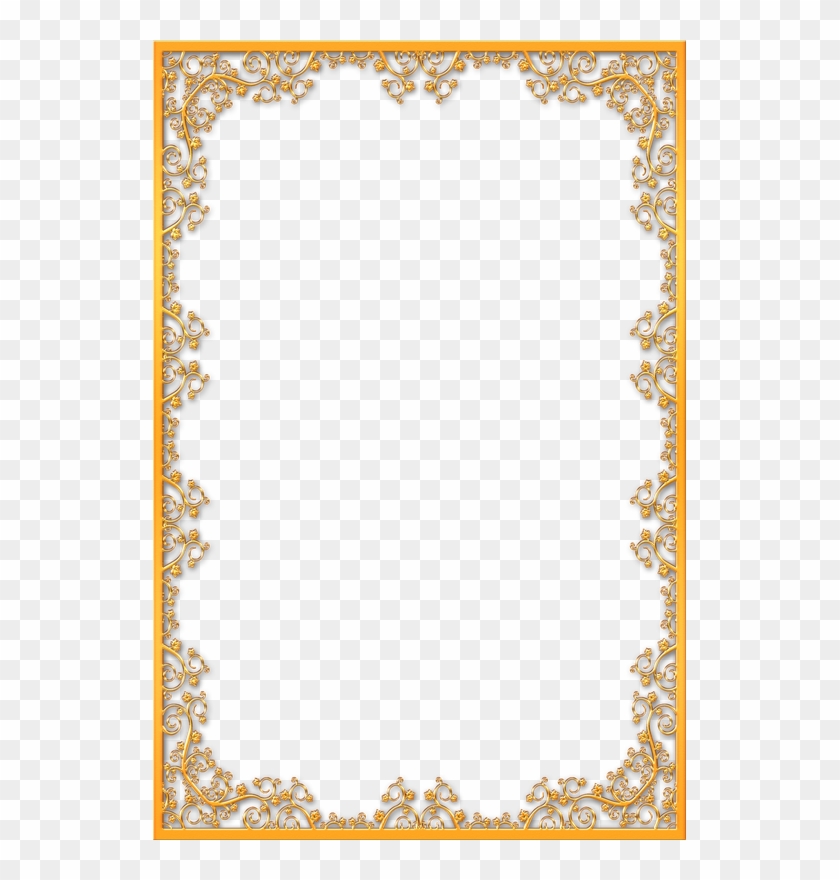 Gold Vintage Border Png - Gold Vintage Borders Png Clipart #38155