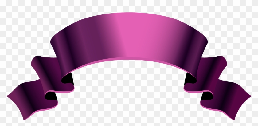Pink Ribbon Clipart At Getdrawings - Purple & Gold Ribbon - Png Download #38253