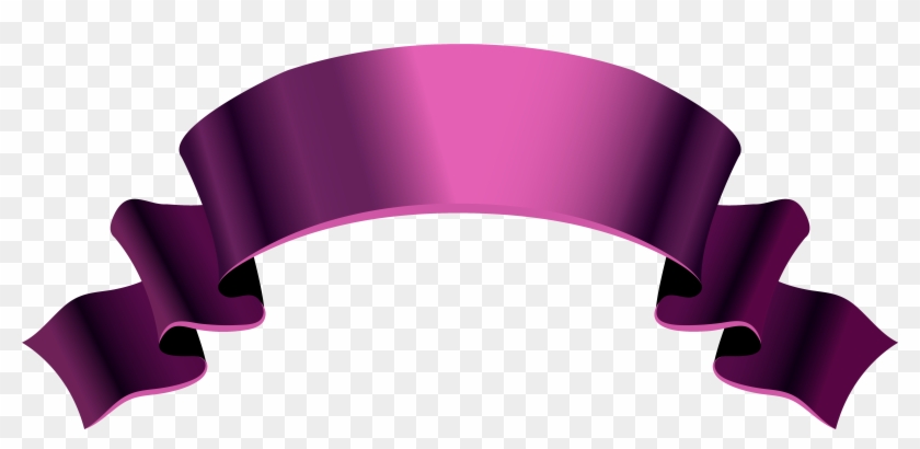 Pink Ribbon Clipart At Getdrawings - Purple & Gold Ribbon - Png Download