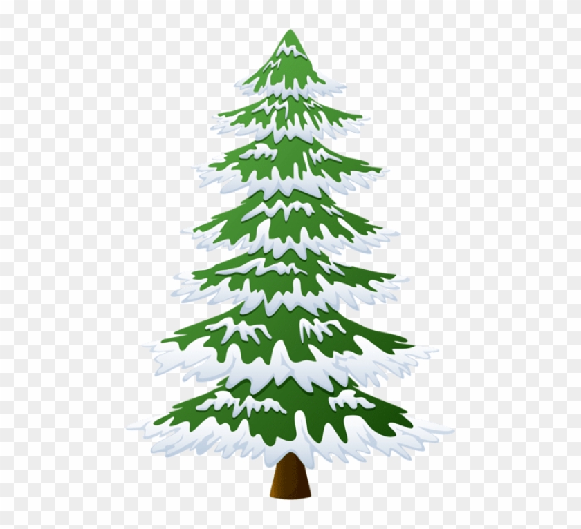 Free Png Snowy Pine Tree Png - Cartoon Skiing Clipart