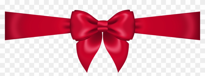 Red Bow Transparent Clip Art Image - Red Bow Transparent Background - Png Download