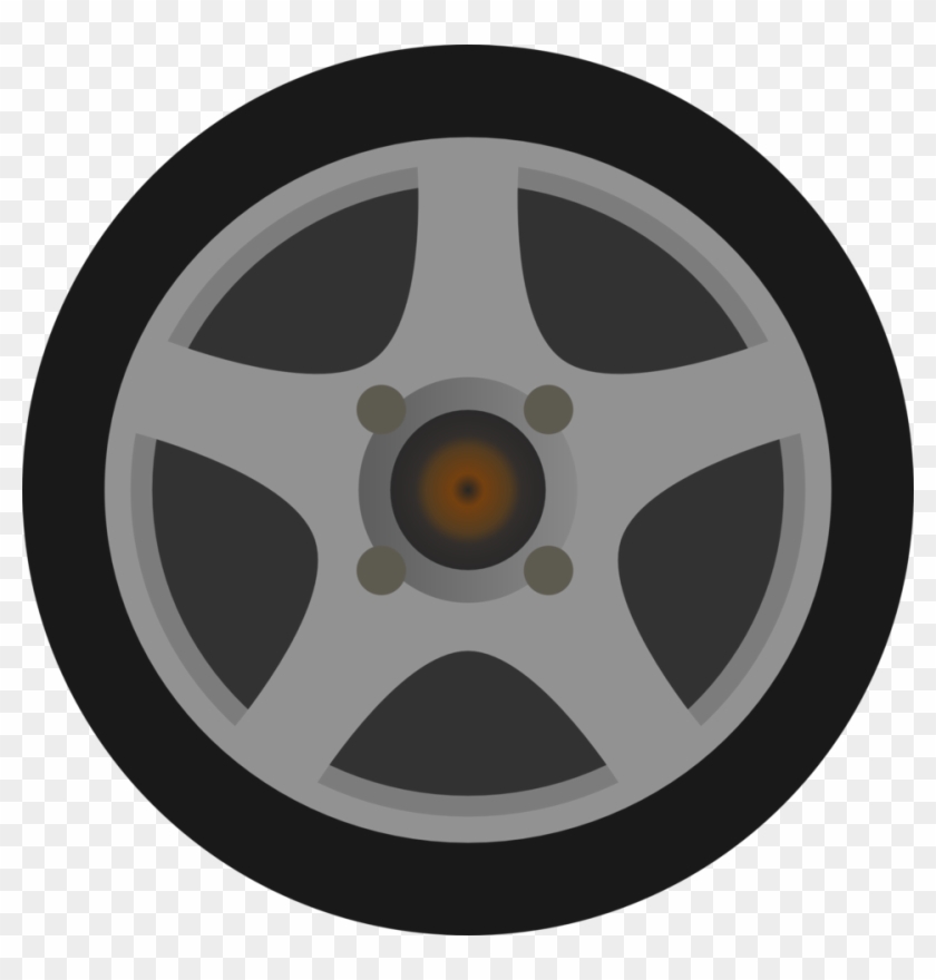 Simple Car Wheel Tire Side View - Rim Clipart - Png Download #38542