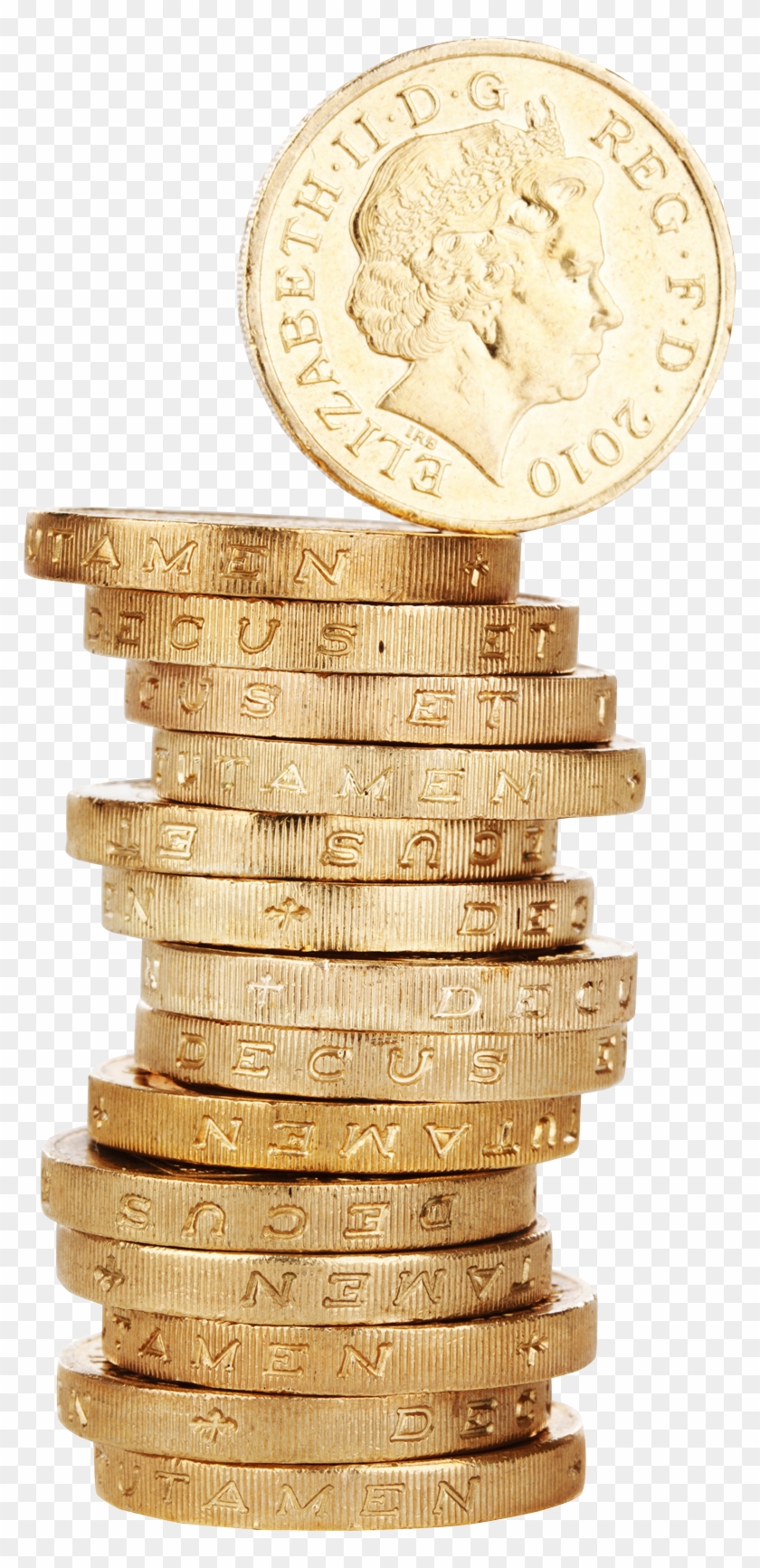 Golden Coins Stack Png Transparent Image - Coin Stack Clipart #38674