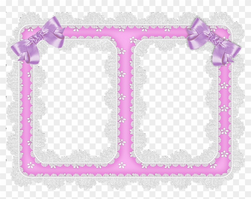 Free Png Best Stock Photos White Lace And Purple Ribbon - Lace Frame Transparent Clipart