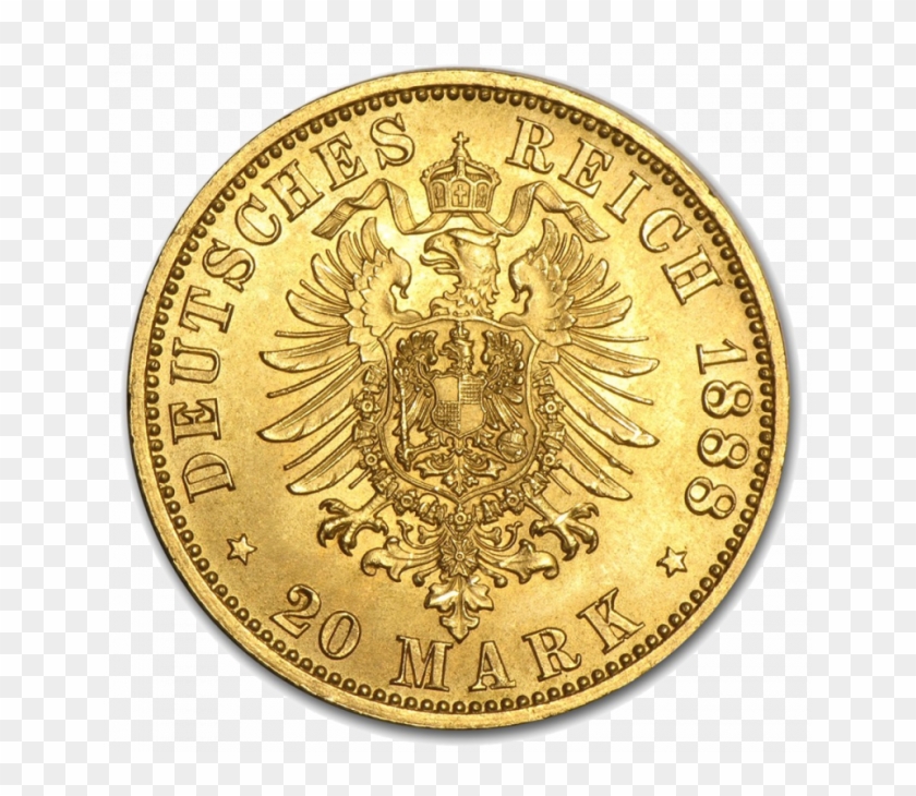 10 Mark Emperor Friedrich Iii Prussia Gold Coin - Moneda Dorada Png Clipart #39041