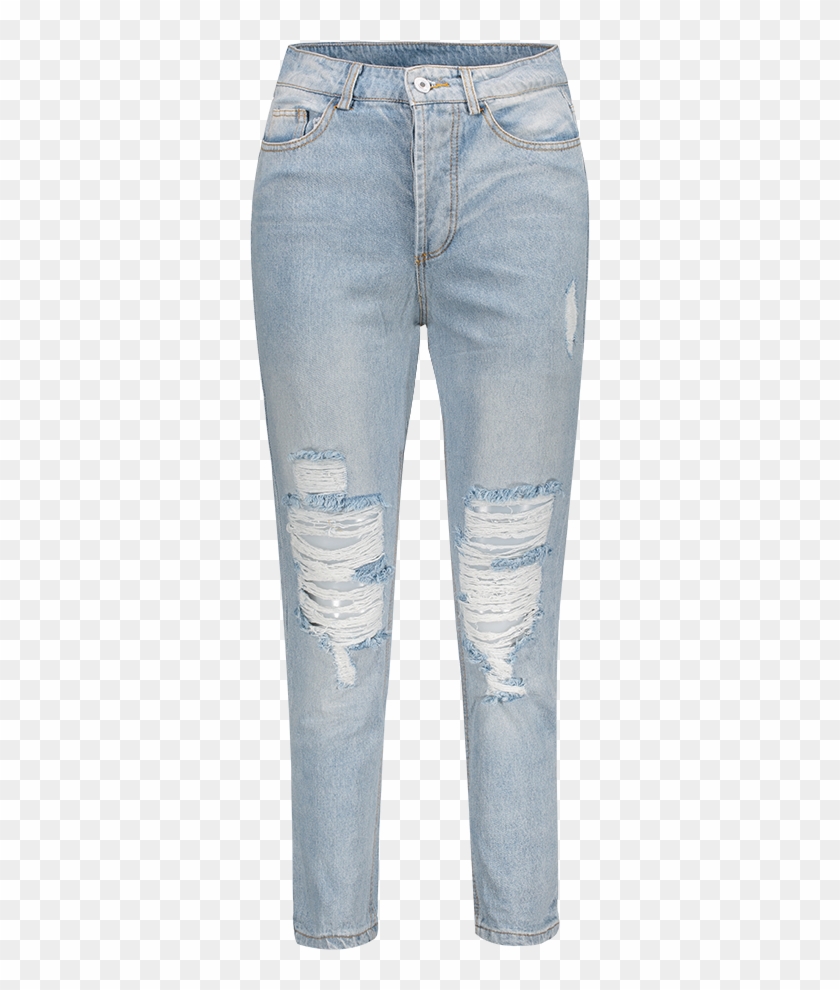 Bleach Wash Ripped Jeans Clipart #39140