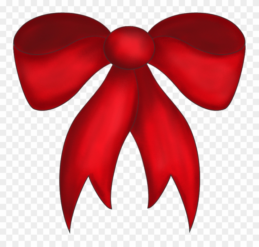 Christmas Bow - Red Christmas Bow Clipart - Png Download