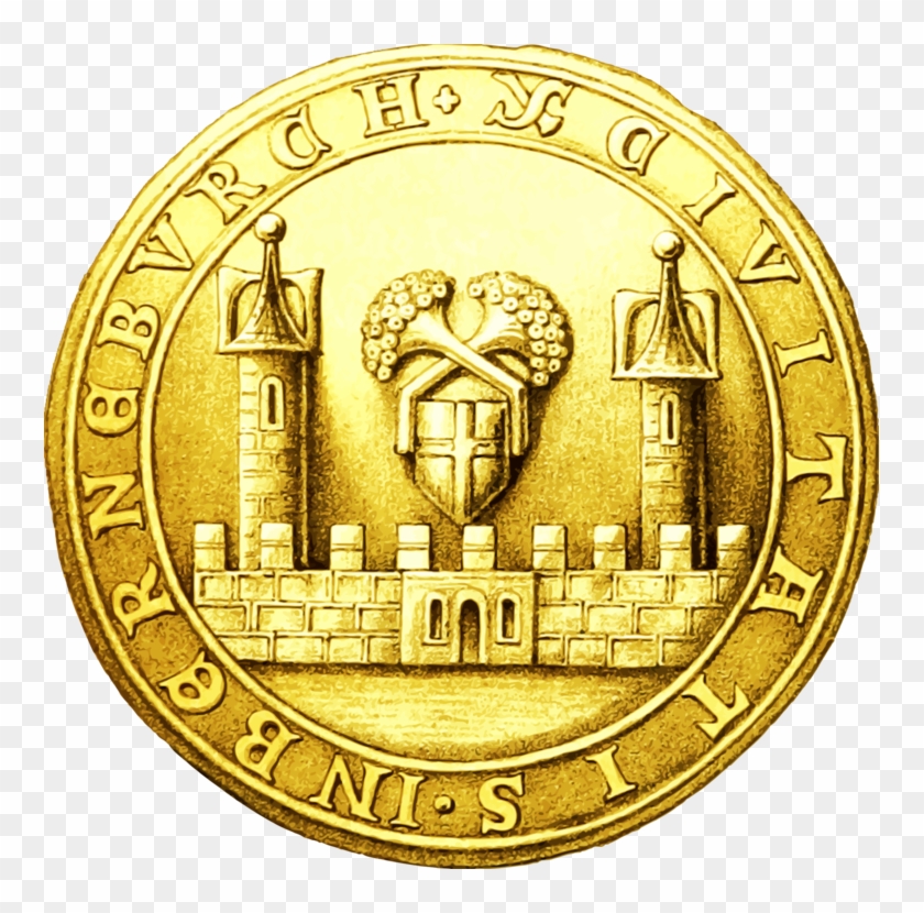 Gold Coin Gold Coin Middle Ages Medal - Medieval Gold Coin Png Clipart