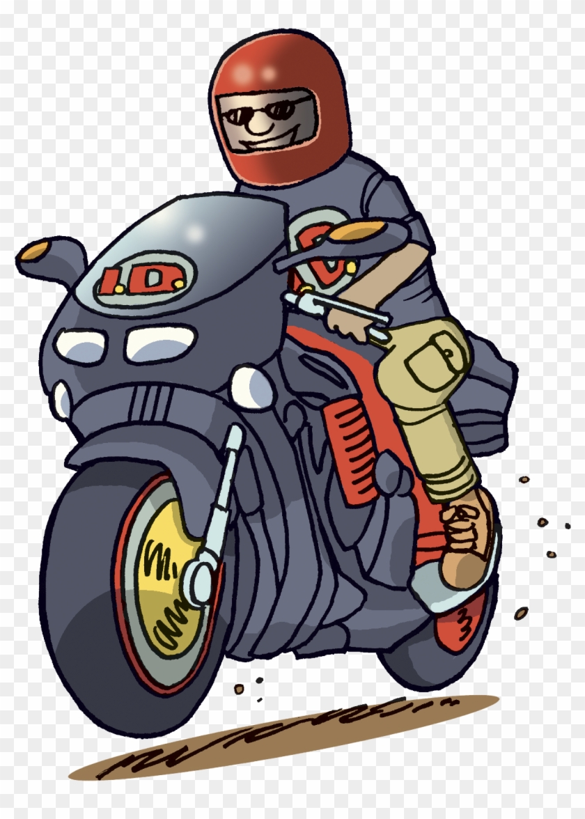 Tires Clipart Motorbike - Riding A Motorcycle Clipart - Png Download #39213
