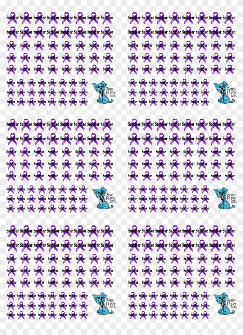 Purple Cancer Awareness Ribbon Survivor Nail Art Decals Clipart #39429