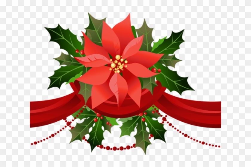 Poinsettia Clipart Shradhanjali - Christmas Border - Png Download #39598