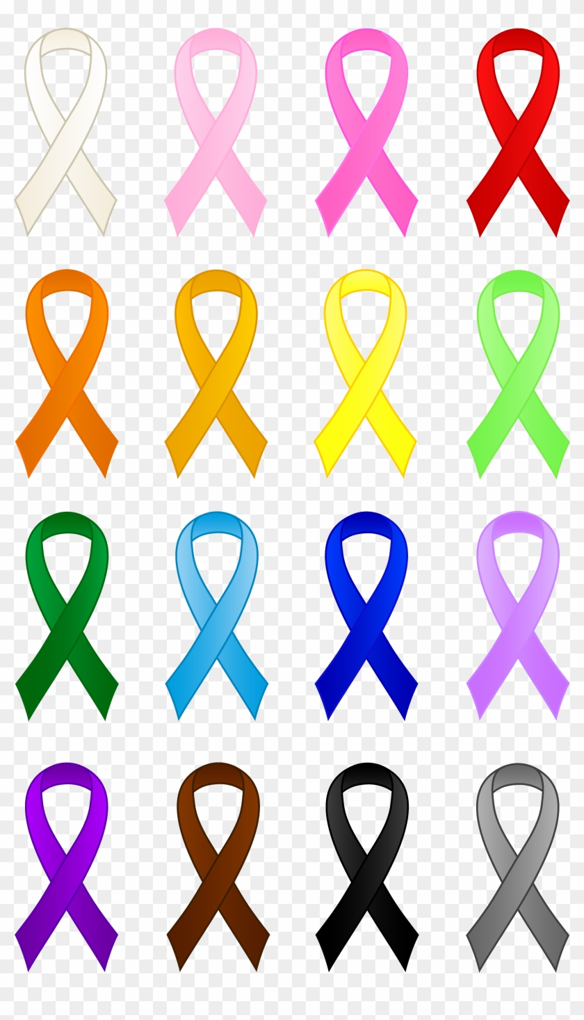 Cancer Awareness Ribbon Clip Art Techflourish Collections - Cancer Ribbons Png Transparent Png #39713