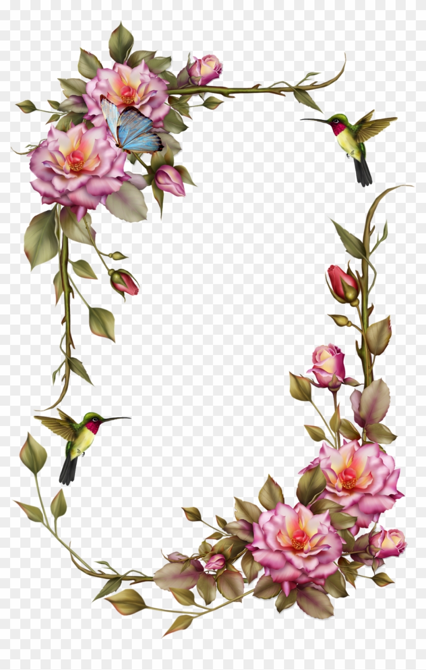 Vintage Flowers, Victorian Flowers, Vintage Floral, - Flower Frame Clipart