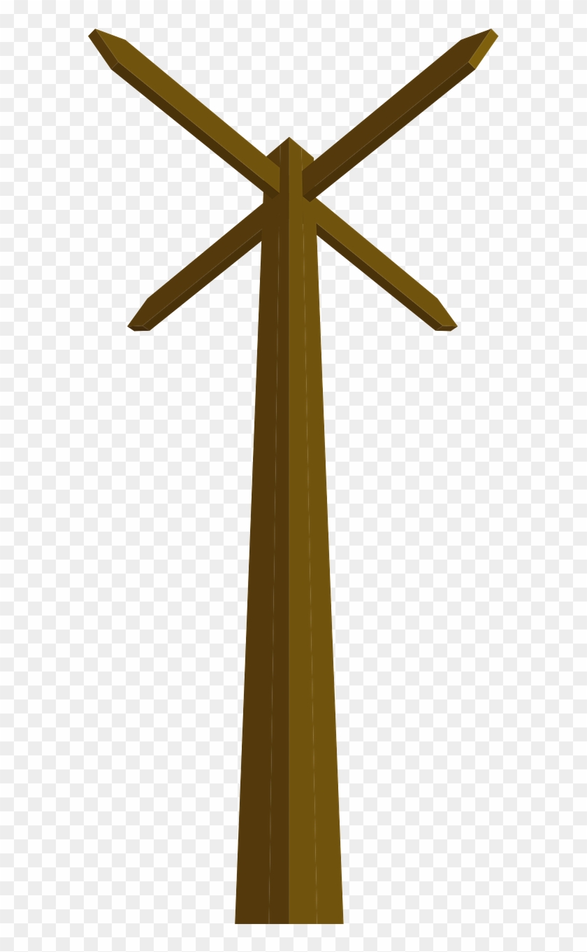 Way Pole 5652 Large - Wooden Post Free Clipart - Png Download