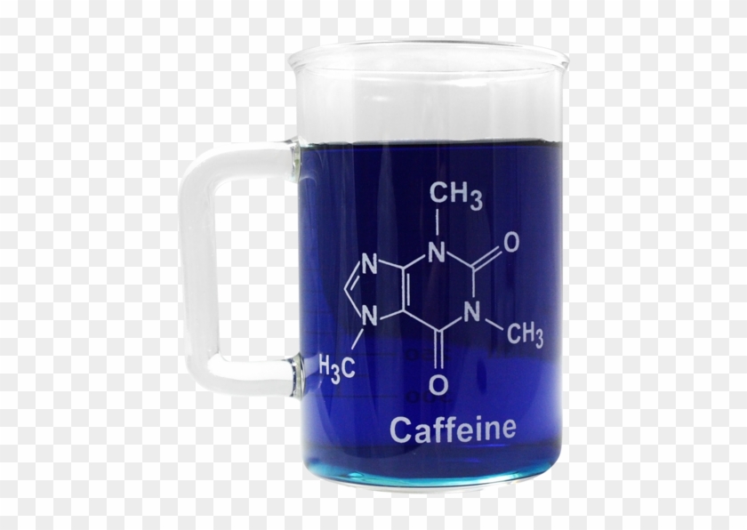 400ml Caffeine Molecule Glass Beaker Mug W/handle - Coffee Cup Clipart #300214