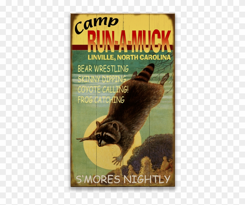 Camp Run A Muck Old Wood Signs Camp Run A Muck Sign - Antique Adirondack Camp Flyer Clipart #300459