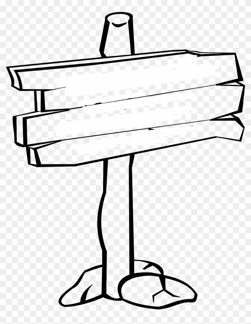 Signpost Wooden Sign - Wooden Sign Clip Art - Png Download