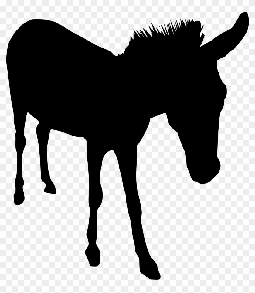 1200 X 1318 6 - Donkey Silhouette Transparent Background Clipart