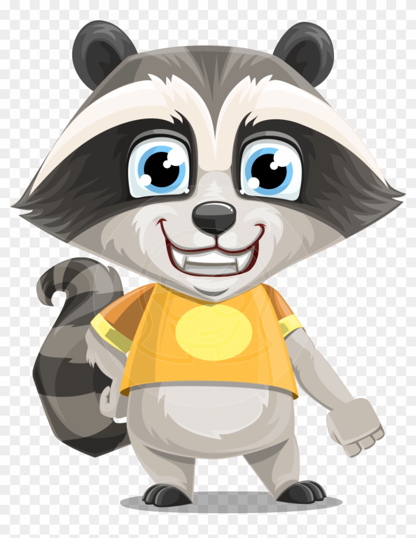 Baby Raccoon Cartoon Vector Character Aka Roony - Raccoon Cartoon Character Clipart #301057