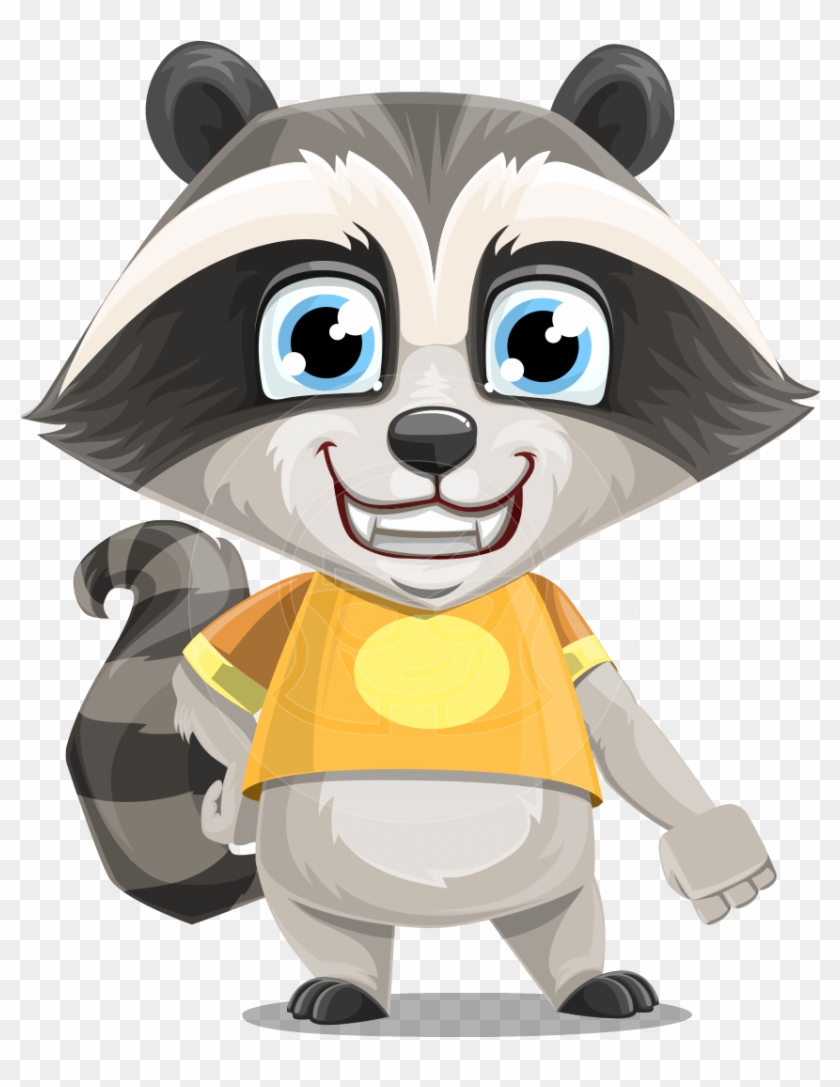 Baby Raccoon Cartoon Vector Character Aka Roony - Raccoon Cartoon Character Clipart