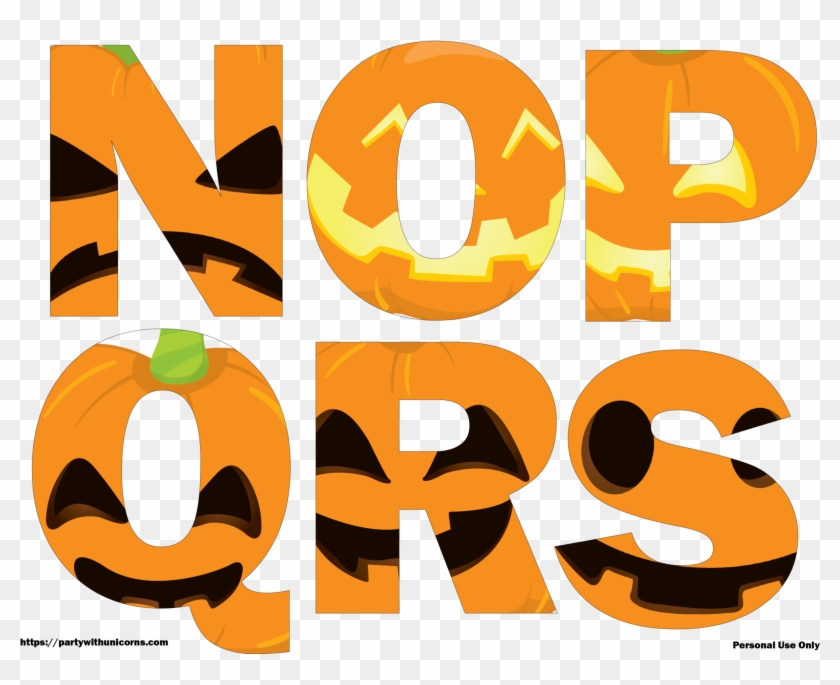 Halloween Letters Printable Jack O Lantern Faces Party - O In Halloween Letter Clipart #301084