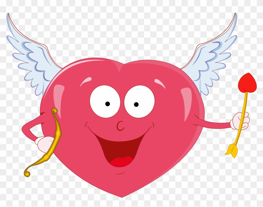 Vector Freeuse Download Valentine Heart With Cupid - Valentine Heart And Cupid Clipart #301311
